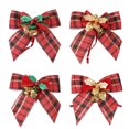 thumbnail image 1 of ER 4 Uds. Con campanas, lazo de Navidad, colgante para árbol de Navidad, caja de regalo, decoración de lazo de Navidad, decoraciones navideñas hechas a mano Rojo Verde, 1 of 5