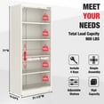 thumbnail image 4 of WORKPRO Metal Garage Cabinet with 5-Shelf & 5-Drawers, 71 Inches Tall Freestanding Garage Cabinet, Solid Packed, White, 1 Count, 4 of 8