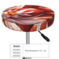 thumbnail image 4 of KLL Red Leaf Flame Fox Round Bar Chair Cushion Cover 13 inch ,Bar Stool Protector with Elastic, Soft Washable, 4 of 6