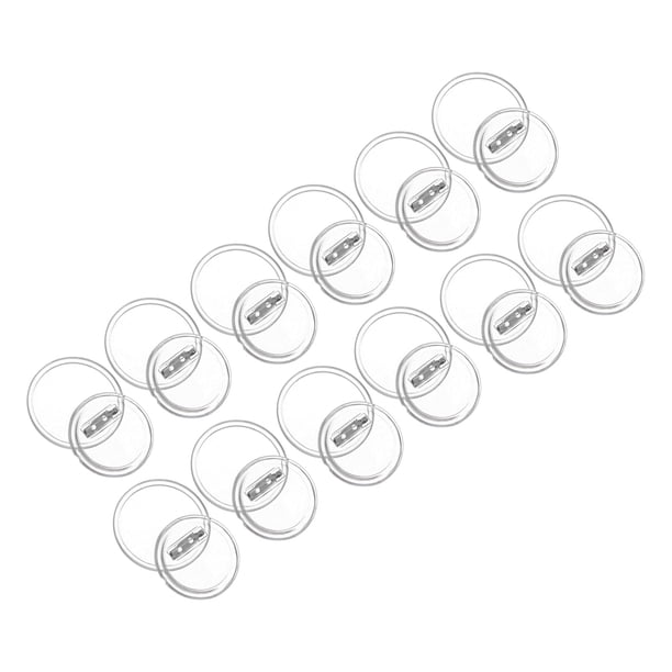Uxcell 1.73 pulgadas Pin de Acrílico, 12 Set de Botones Redondos en Blanco, Kit de Insignias