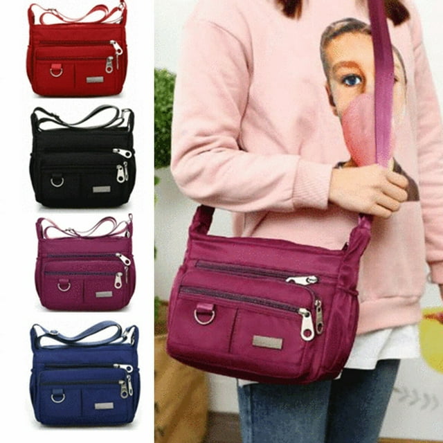 Femmes Imperméable Oxford Messenger Cross Body Bag Sacs à Bandoulière Grande Capacité