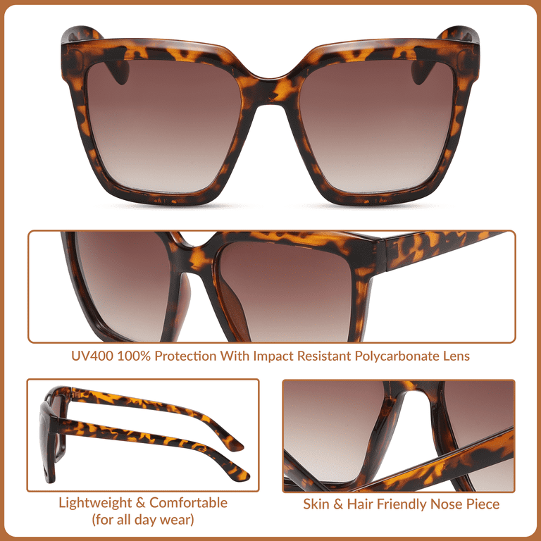 OWL Square Oversized Sunglasses for Men & Women -Top Horned  display picture 3