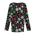 thumbnail image 6 of SELONE Christmas Vacation Shirts for Women Long Sleeve Xmas Fashion Tees Casual Crewneck Loose T Shirt Xmas Print Shirt Multicolor L, 6 of 6
