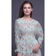 thumbnail image 5 of Bimba Floral Women Cotton Smocked Boho Renaissance Long Ruffle MaxiDress-X-Large, 5 of 5