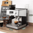 thumbnail image 6 of Gevi 20-Bar Espresso Machine with Grinder and Milk Frother, Espresso and Latte Maker for Home, Silver, 6 of 9