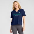 thumbnail image 4 of Women's Fanatics Navy Seattle Mariners Fan Fave Stadium Slub Boxy T-Shirt, 4 of 5