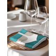 thumbnail image 6 of Coastal Anchor Cloth Napkins Set of 6 Reusable Dinner Napkins, Turquoise Brown Ombre Rustic Wooden Grain Cocktail Napkin Washable Table Napkins for Wedding/Holiday Party/Baby Shower 20"x20", 6 of 7