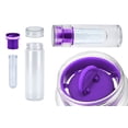 thumbnail image 2 of Purple Bpa Free Clear Tea Tumbler Water Bottle fruit Infuser Travel Mug Office, 2 of 4