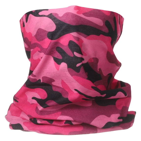 Uxcell Summer Cooling Neck Gaiter Sun Protection Face Mask, Camo Pink