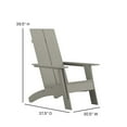 thumbnail image 5 of Flash Furniture Sawyer Poly Resin Wood Adirondack Chair - Gray, 5 of 9