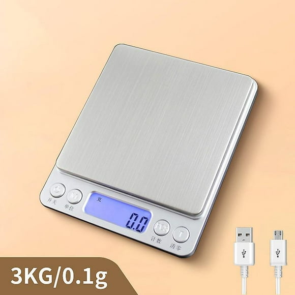 Dww-balance De Cuisine Lectronique En Acier Inoxydable, Balance Alimentaire Numrique De Prcision 1g Ecran Lcd Rtro-clair, Verre Tremp