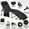 thumbnail image 4 of Renwick Outdoor Folding Tanning Chair with Removable Padded Cushion, Black, 4 of 11