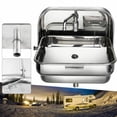 thumbnail image 5 of For Caravan Boat RV Camper Folding Sink Water Faucet Wash Basin Stainless Steel, 5 of 12