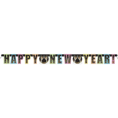 Happy New Year Confetti Banner, 5ft