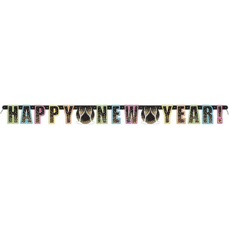 - Happy New Year Confetti Banner, 5ft