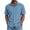 Light Blue, variant on Mens Linen Shirt Short Sleeve Wrinkle Free Casual Untucked Button Down Shirts Summer Beach Breathable Tops with Pockets Hot Pink,S