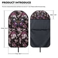 thumbnail image 7 of Chririnla Terry Cloth Car Seat Cover Machine Washable, Compatible with Truck Van, Bucket Seat Protector Fit for Sedan Vehicle, Purple Butterfly Floral 1 Pack, 7 of 7