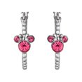 thumbnail image 4 of Disney Minnie Mouse Womens CZ Sterling Silver Birthstone Hoop Earrings, 4 of 4