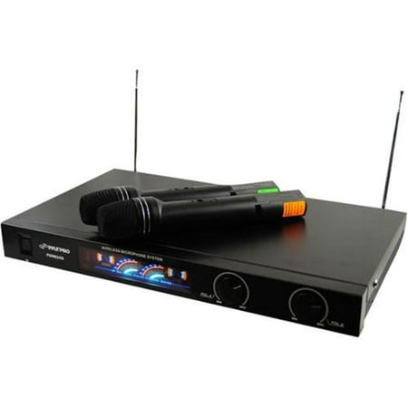 PylePro PDWM2450 Wireless 2 Channel VHF Microphone System with 2 Microphones