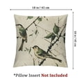 thumbnail image 4 of Acheng Green Sparrow Pillow Covers Pillowcase Invisible Zipper Double Sided Printing Premium Home Decor,for Car Sofa Office Bedroom,Set of 2 White(Two Side Print) 12x12in, 4 of 7