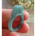 thumbnail image 3 of Certified Icy Green Burma Natural A JADE Jadeite Dragon Pi Xiu RING USA. 6.5 RING 587738 TN, 3 of 8