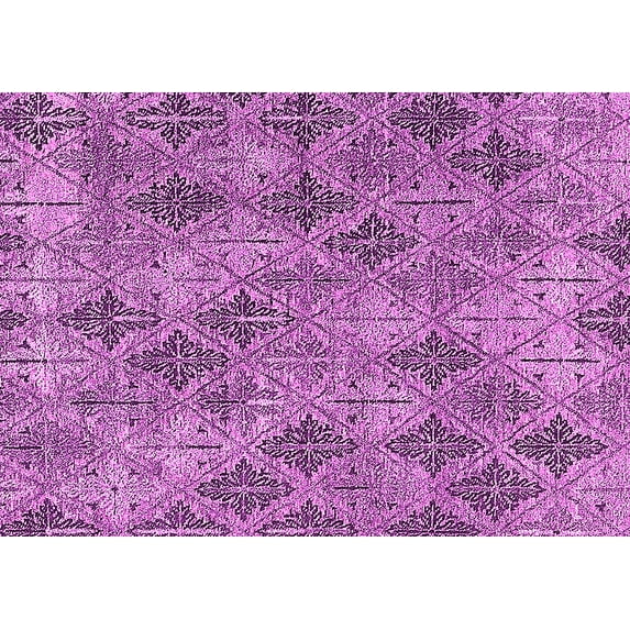 Ahgly Company Indoor Rectangle Oriental Pink Industrial Area Rugs, 4' x 6'