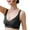 Black, variant on Annhoo Plus Size Bralettes for Women No Underwire V Neck Gathered Bras Comfortable Soft Adjustable Strap Bras