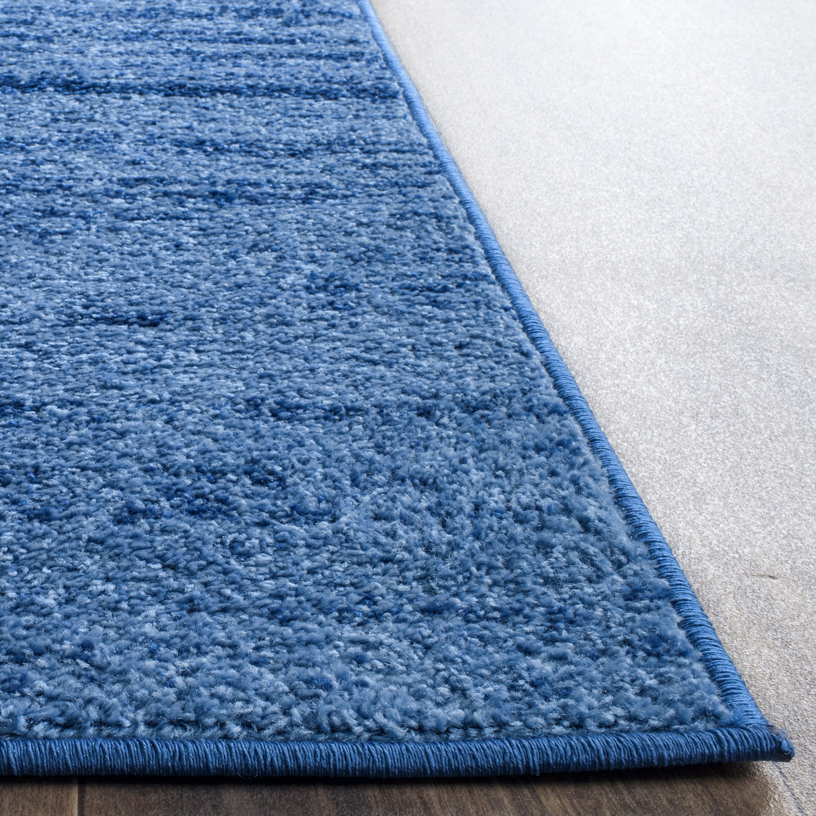 SAFAVIEH Adirondack Esmond Striped Area Rug, Navy/Grey, 9' x 12' - Large - Modern Design, Navy & Grey, Ideal for Living Room, Bedroom, Dining Space