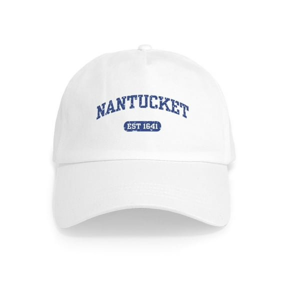 CafePress - Nantucket EST 1641 Cap - Adjustable 100% Brushed Unisex Casual Cotton Baseball Cap, Beige, 1