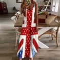 thumbnail image 4 of British Flag with Patterned Quilt Design Sleeveless Dress Loose Women's Dress Dresses Luxury Evening Dresses, 4 of 9