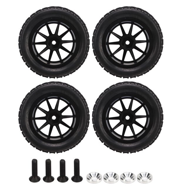 Cuatro neumáticos de automóviles RC de proporción 1 / 16 para neumáticos RC de 10 ruedas con eje 31594 2bl de automóviles teledirigidos 1 / 16