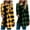 Green, variant on FAVIPT 2024 Women's Flannel Plaid Shacket Casual Long Sleeve Fall Shirts Oversized Fashion Jackets Button Down Lapel Coat Tops