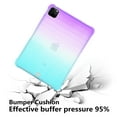 thumbnail image 4 of Dteck Case For Apple Air 4th Generation 10.9-inch (2020 Released), Shockproof Slim Rubber iPad Pro 11-inch 2020/2018 Case Ultra-Thin Lightweight Back Protective TPU Cover ,Purple+Green, 4 of 4