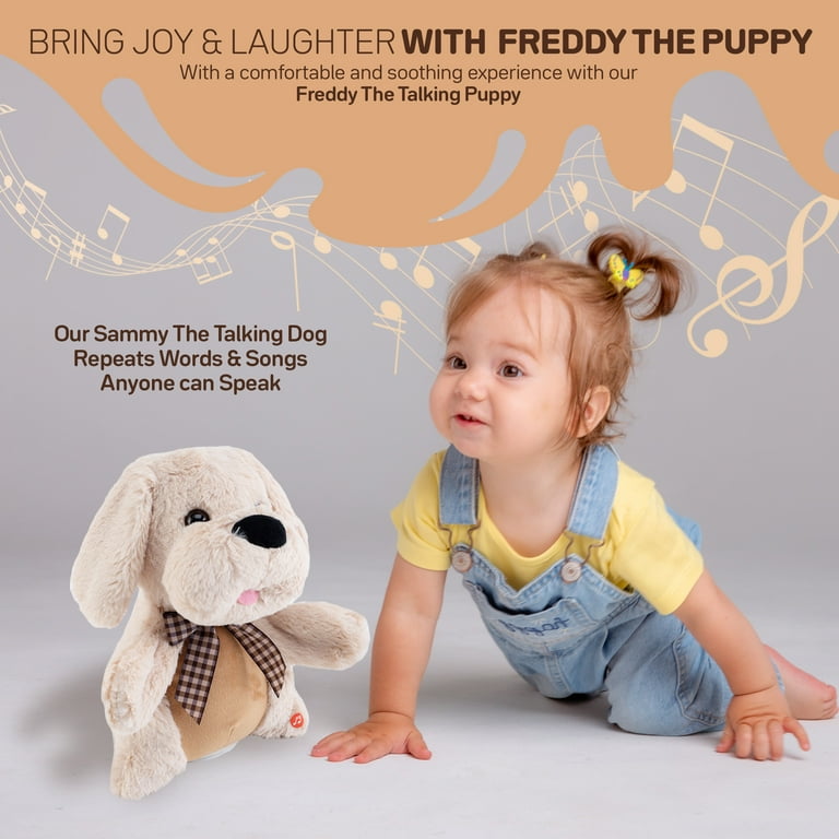 Talking dog baby toy deals