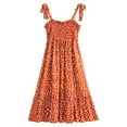 thumbnail image 5 of Femmes Robe Longue Imprimé Floral Sans Manches Robe-Soleil d'Été, 5 of 5