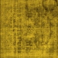 thumbnail image 1 of Ahgly Company Indoor Square Oriental Yellow Industrial Area Rugs, 4' Square, 1 of 4
