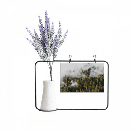 Forest Mountain Fog Mist Cloud Autumn Artificial Lavender Flower Vase Bottle Card