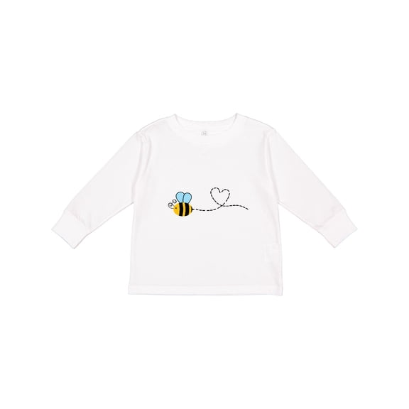 Inktastic Cute Flying Bumble Bee Boys or Girls Long Sleeve Toddler T-Shirt