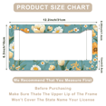 thumbnail image 3 of 1 Pcs Floral Pattern License Plate Frame, License Plate Cover for Car Decorative Parts, Aluminum License Plate Bracket Holder Rust-Proof Weather-Proof for US Standard Car, 3 of 9