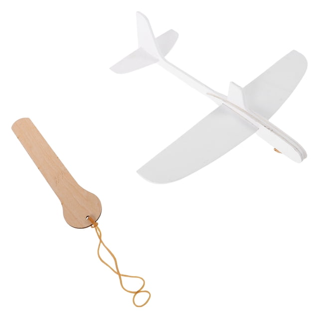 Avión de espuma blanca para exteriores, juguete volador para pintar, ideal para hacer tú mismo