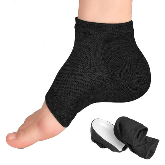 MODANU Height Max Socks, Half Height Increase Insoles Socks 1.4 onch, Invisible Shoe Lift Heel Pads for Men and Women(3.5cm, Black)