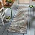 thumbnail image 3 of SAFAVIEH Beach House Johan Geometric Indoor/Outdoor Runner Rug, Cream/Blue, 2'2" x 6', 3 of 10