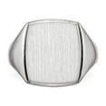 thumbnail image 4 of 14k White Gold Polished Solid Back Signet Ring Size 10 Ring for Women - 13.1 Grams, 4 of 6