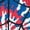 NAVY, variant on Marvel Spider-Man - Mask Tie Dye Flag - Men's Long Sleeve Graphic T-Shirt