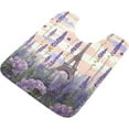 thumbnail image 5 of GZHJMY Bathroom Rug Set 2 Pieces Lavender Eiffel Tower Soft and Absorbent Bathroom Floor Mat Non Slip Commode Contour Rug Plush Bath Mat Set, Machine Washable and Easier to Dry Carpet Runner, 5 of 7