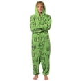 thumbnail image 6 of Ghostbusters Men's Slimer Character Hooded Fleece One Piece Union Suit Costume Pajama, 6 of 7