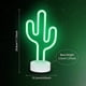 thumbnail image 3 of Letreros luminosos de cactus, luz decorativa de neón LED, luz de noche para niños, hermosa luz ambiental, adecuada para escritorios, mesitas de noche y mostradores de bar, 3 of 5