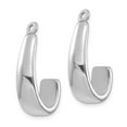 thumbnail image 2 of 14K White Gold Earring J-Hoop Women'S 22 mm 6 J Hoop Jackets, 2 of 3