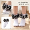 thumbnail image 6 of Abcomgle Girls Ruffle Socks Toddler Lace Frilly Dress Socks Fold Over Church Fancy Socks for Little Kids Big Girl Black, 6 of 6