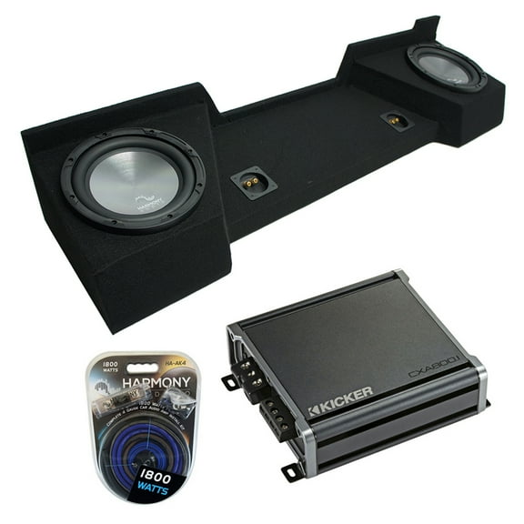 2007-2013 Chevy Silverado Ext Cab Truck Harmony A122 Dual 12" Sub Box & CXA800.1